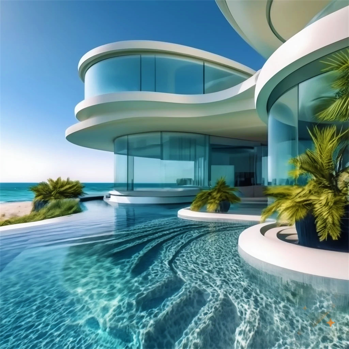Home For Sale on The Beach With Infinity Pools